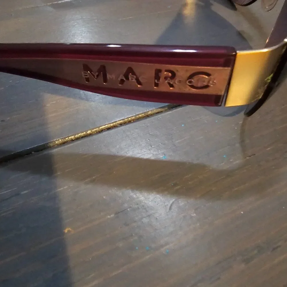 Marc By Marc Jacobs Women's Gold Satin Brown Sunglasses MMJ 015/S